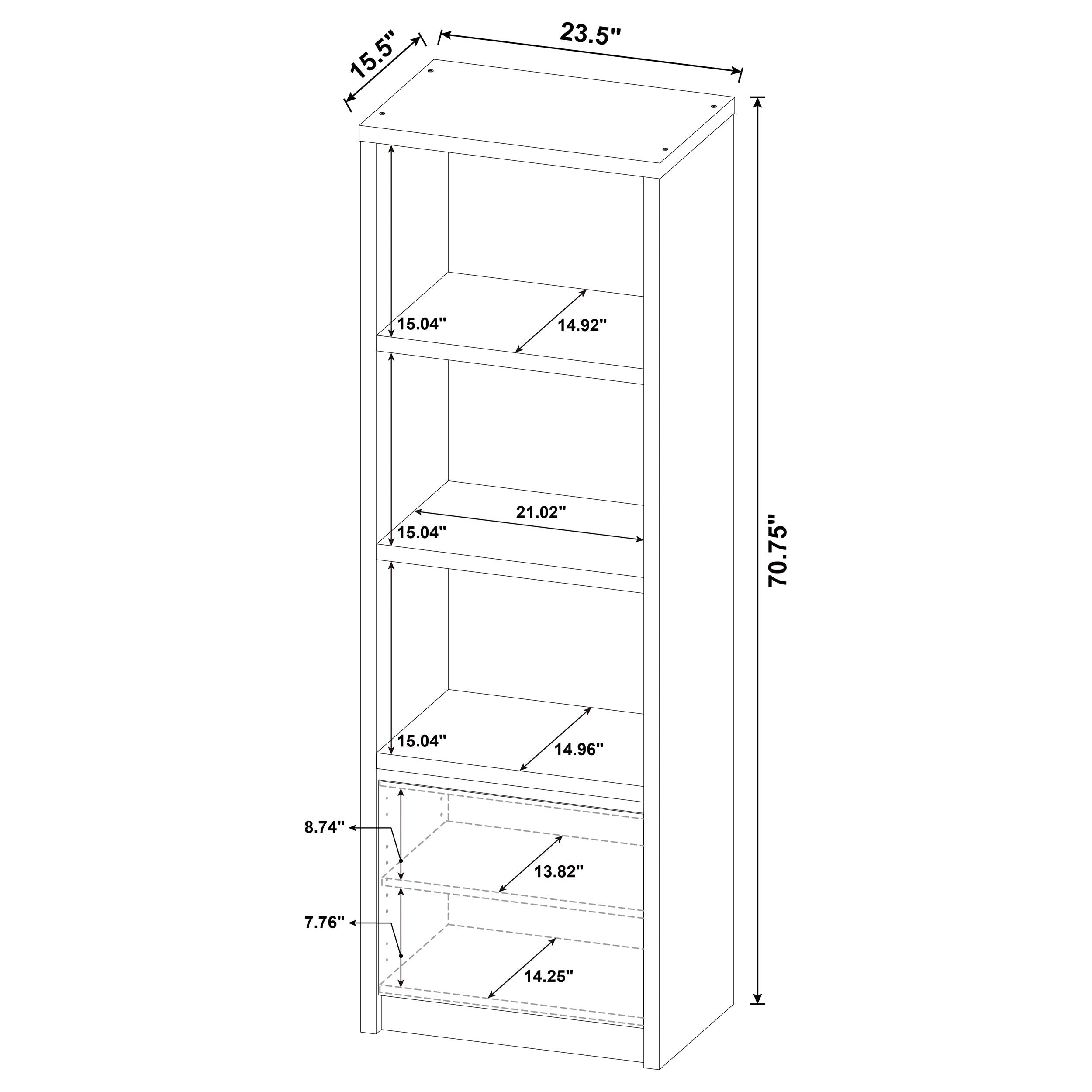 Winfield 3-sheld Media Tower Entertainment Pier Black
