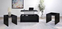 Best Furniture Outlet - Coaster - Knapp 3-piece Lift Top Coffee Table Set Black - 706228-S3