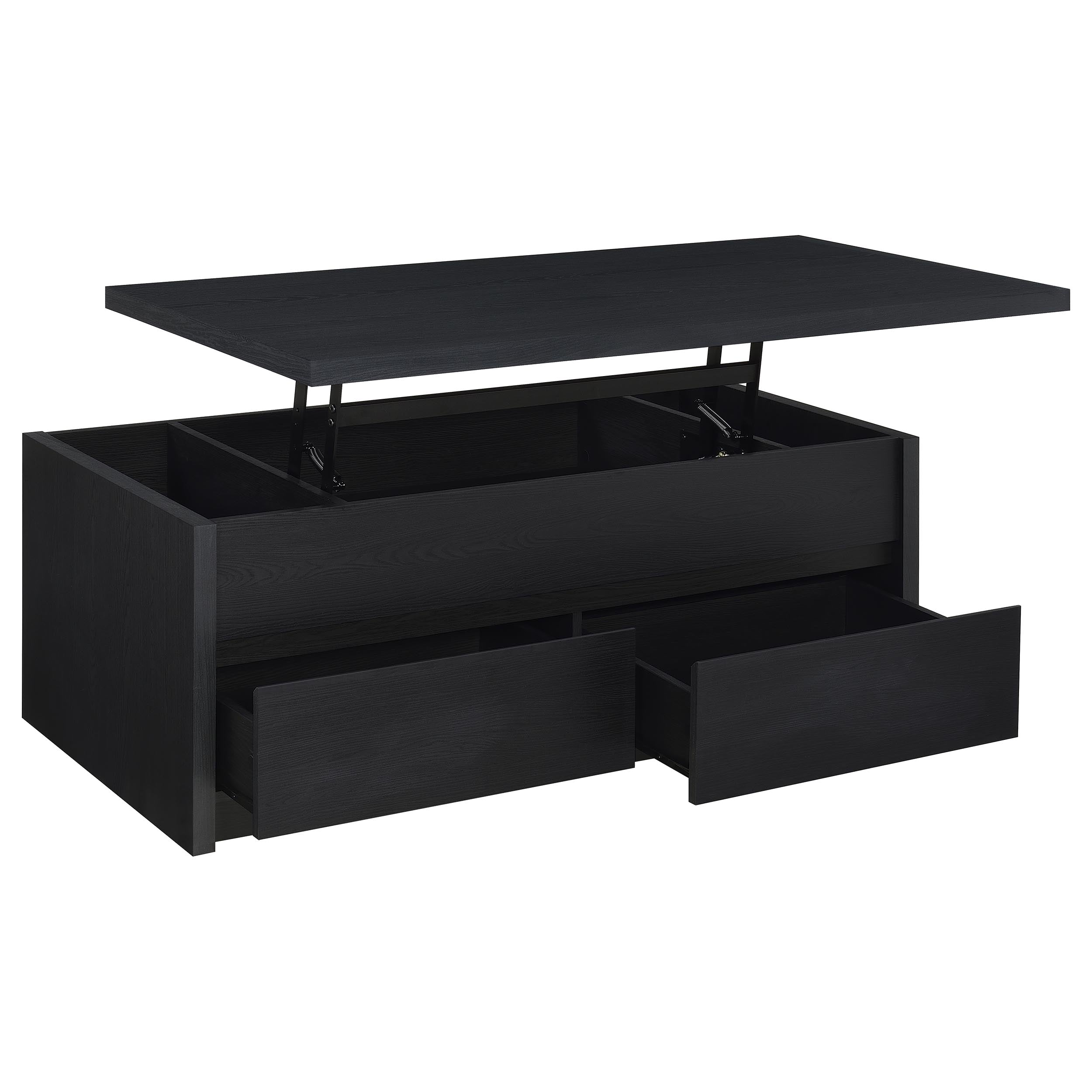 Best Furniture Outlet - Coaster - Knapp Lift Top Cocktail Coffee Table with Dual Drawers Black - 706228