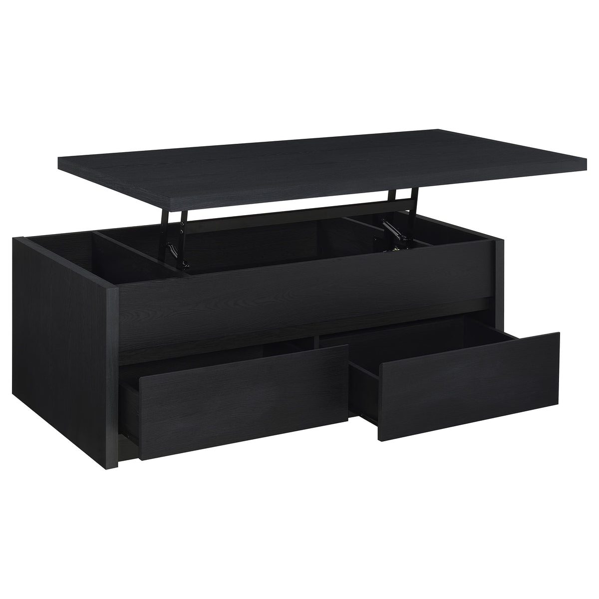 Best Furniture Outlet - Coaster - Knapp Lift Top Cocktail Coffee Table with Dual Drawers Black - 706228