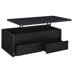 Best Furniture Outlet - Coaster - Knapp Lift Top Cocktail Coffee Table with Dual Drawers Black - 706228