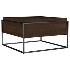 Best Furniture Outlet - Coaster - Fulton 30-inch Square Mango Wood Coffee Table Dark Brown - 706238