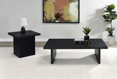 Best Furniture Outlet - Coaster - Max 2-piece Rectangular Coffee and End Table Set Black - 706278-S2