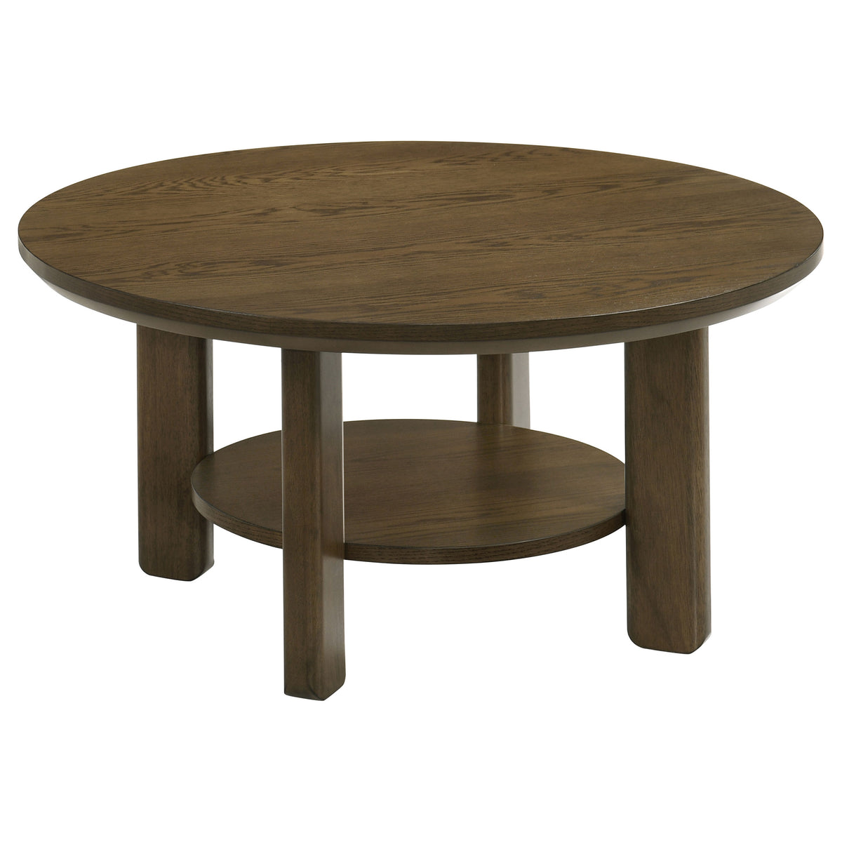 Best Furniture Outlet - Coaster - Ottowa 35-inch Round Wood Cocktail Coffee Table Brown - 706308