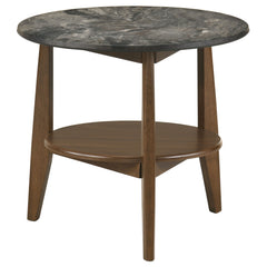 Bradley 2-Piece Round SmartTop Coffee Table Set Smokey Grey and Brown