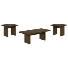 Decker 3-piece Coffee and End Table Set Walnut