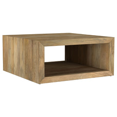 Best Furniture Outlet - Coaster - Benton Square Solid Mango Wood Coffee Table Natural - 706838
