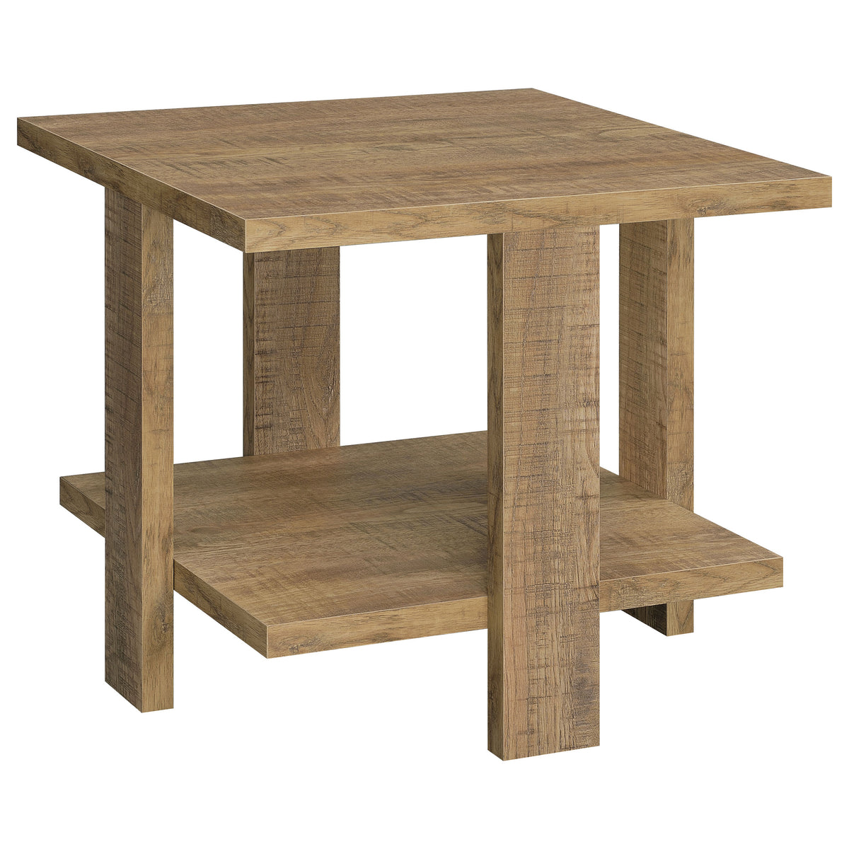 Best Furniture Outlet - Coaster - Dawn Square Engineered Wood End Table Mango Brown - 707717