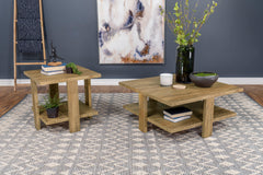 Best Furniture Outlet - Coaster - Dawn 2-piece Round Coffee and End Table Set Mango Brown - 707718-S2