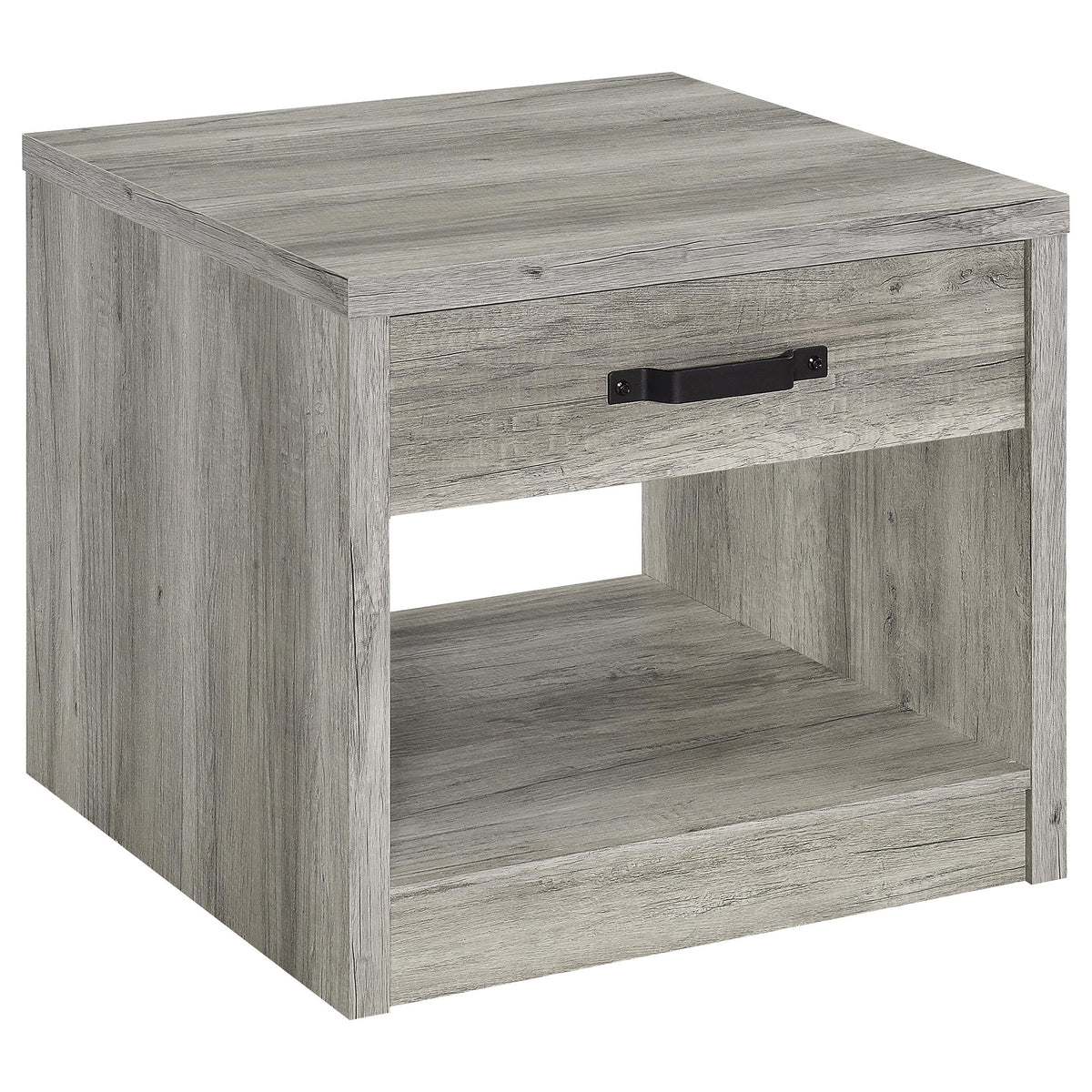 Best Furniture Outlet - Coaster - Felix 1-drawer Engineered Wood Side End Table Grey Driftwood - 707727