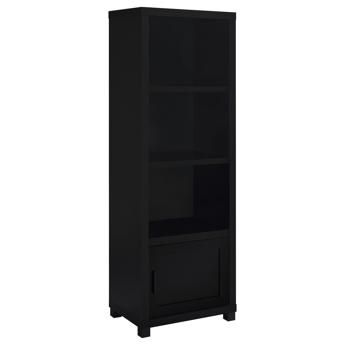 Best Furniture Outlet - Coaster - Jupiter 3-shelf Engineered Wood Media Tower Black - 707756