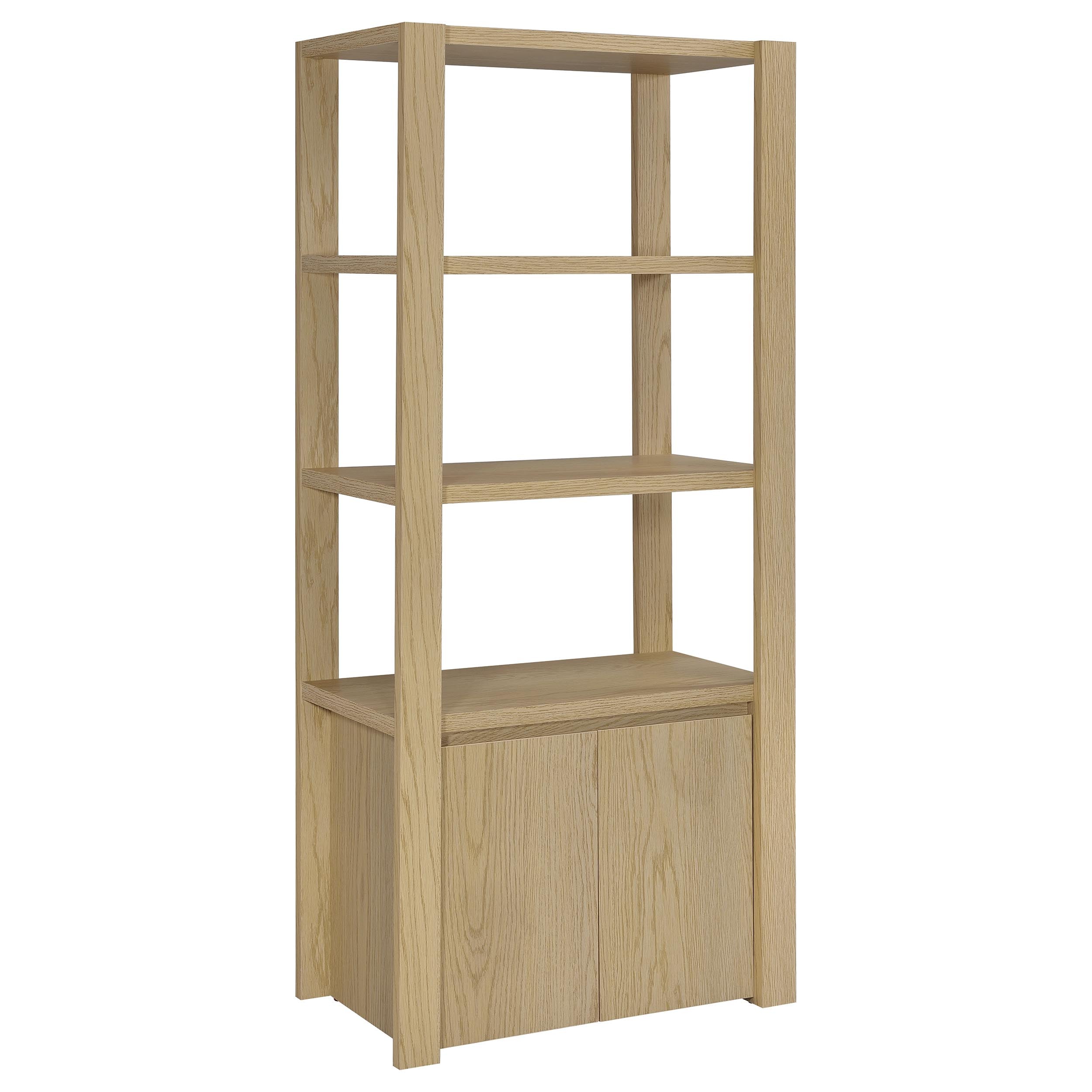 Best Furniture Outlet - Coaster - Laurelton 3-shelf Media Tower Tall Pier Cabinet Light Oak - 708224
