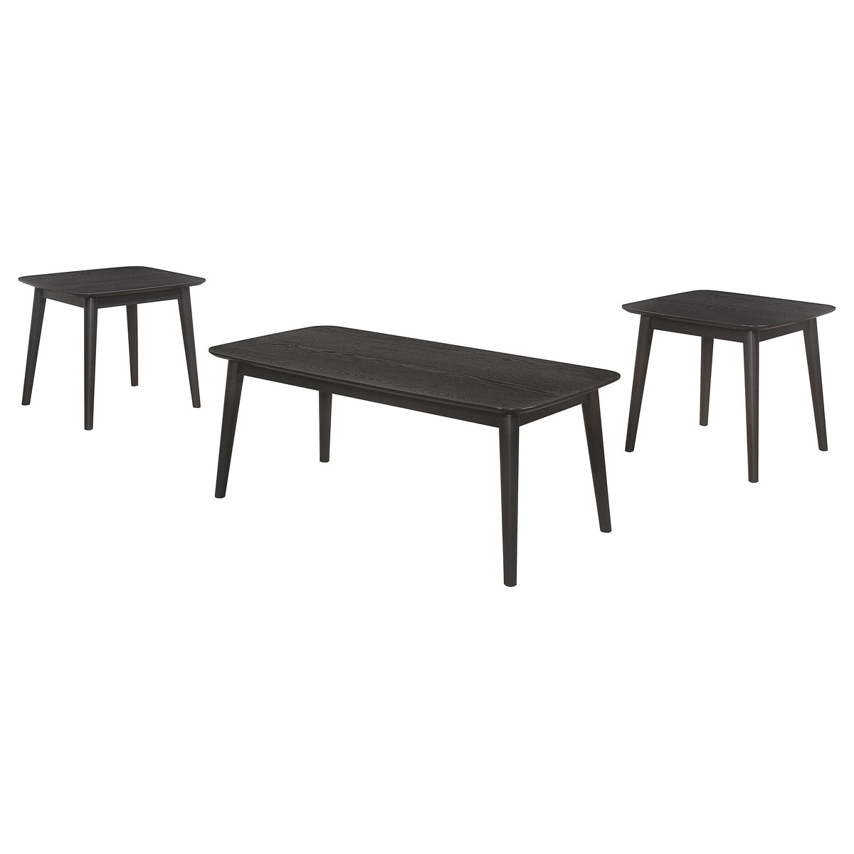 Best Furniture Outlet - Coaster - Radley 3-piece Rectangular Coffee Table Set Black - 708490