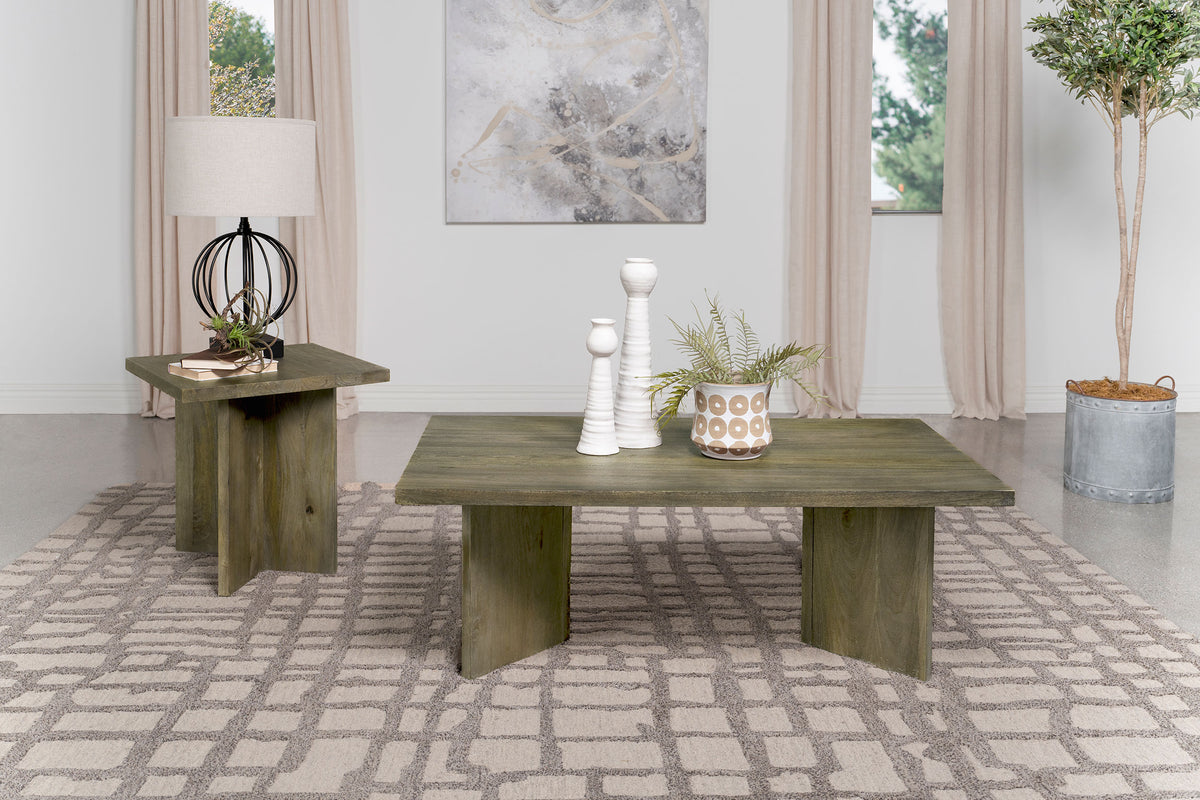 Best Furniture Outlet - Coaster - Andando 2-piece Coffee and End Table Set Mango Brown - 708498-S2