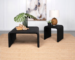 Best Furniture Outlet - Coaster - Cahya 2-piece Rattan Coffee and End Table Set Black - 708518-S2