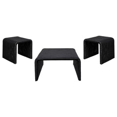 Best Furniture Outlet - Coaster - Cahya 3-piece Rattan Coffee and End Table Set Black - 708518-S3