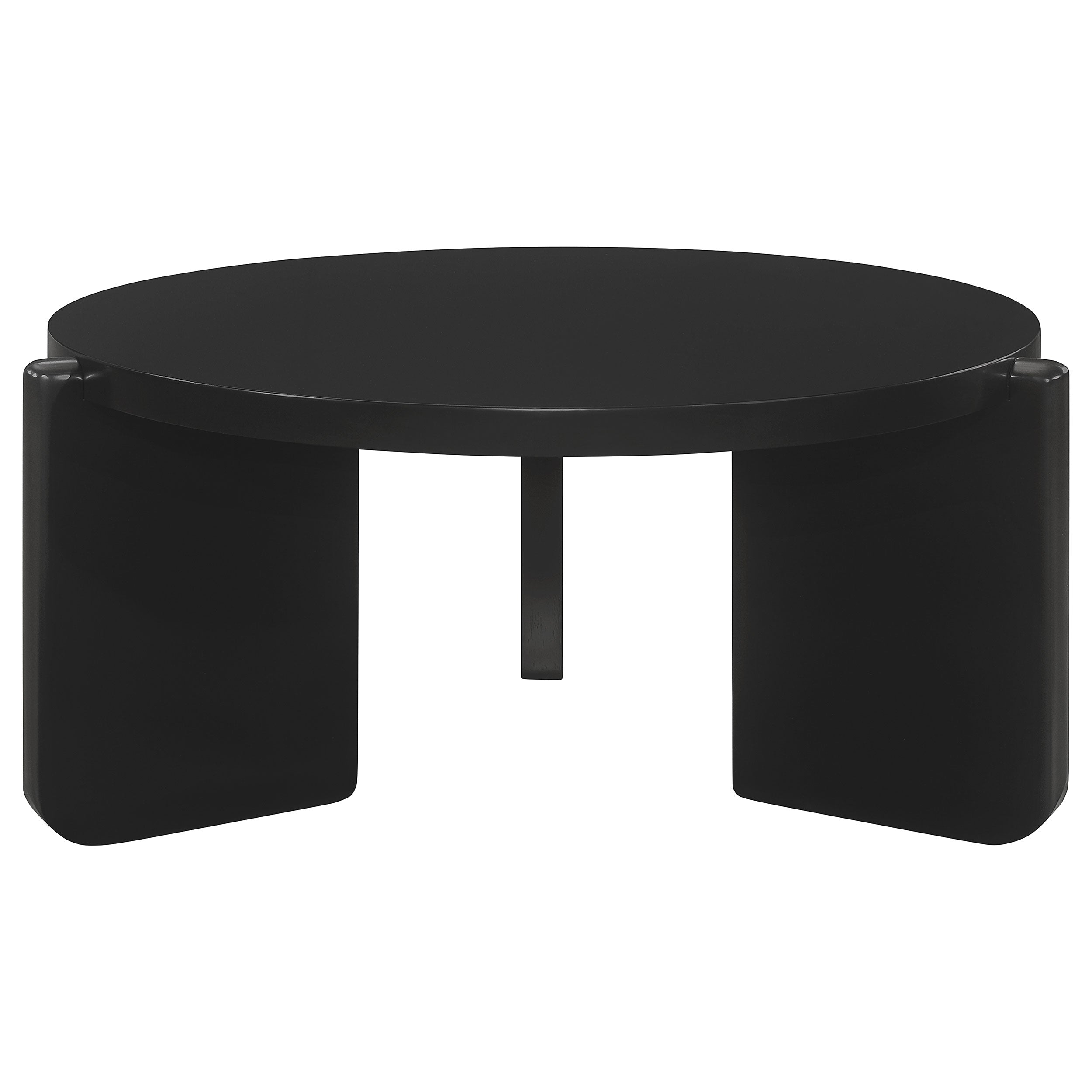 Cordova 2-piece Solid Wood Coffee and End Table Set Black
