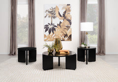 Best Furniture Outlet - Coaster - Cordova 3-piece Solid Wood Coffee and End Table Set Black - 709678-S3