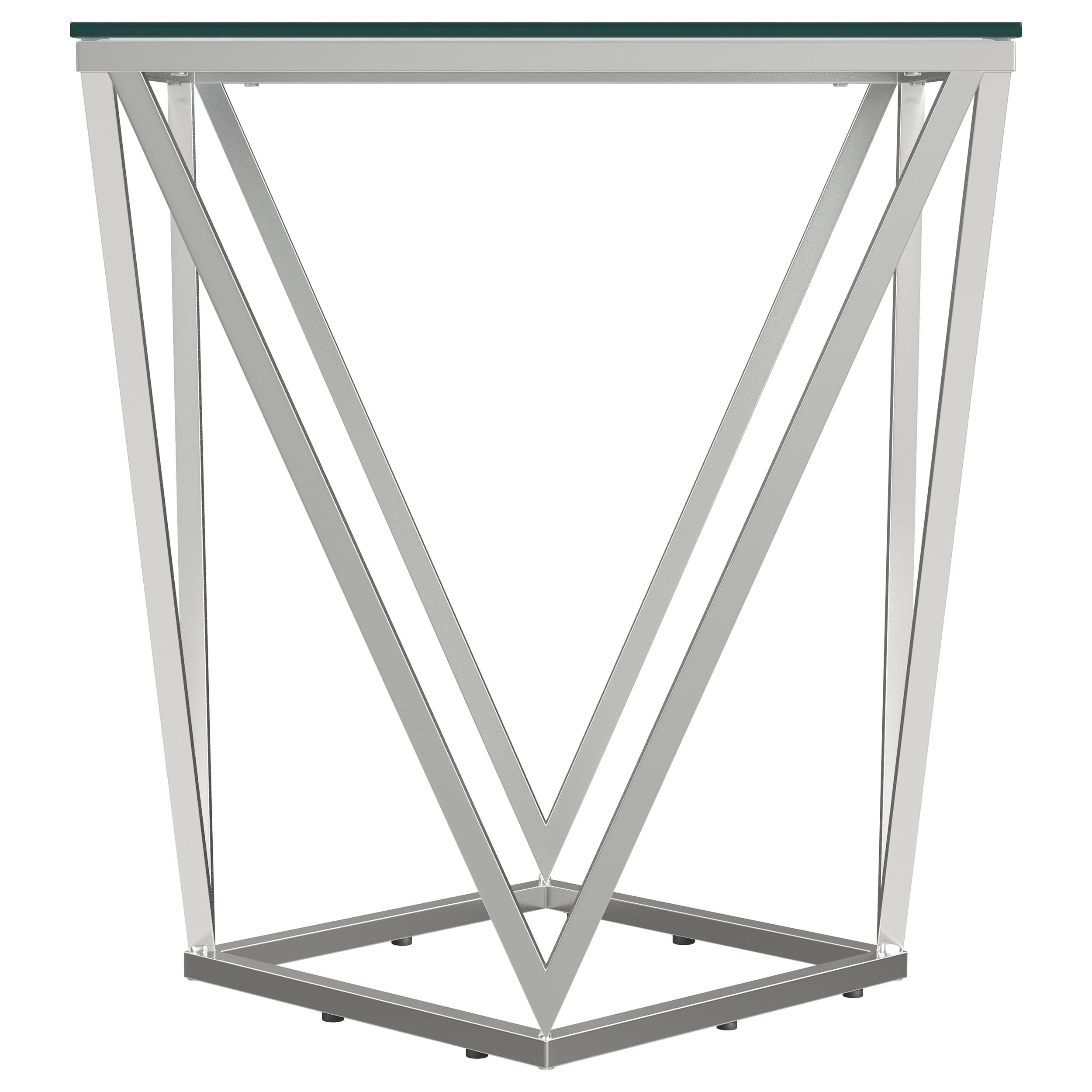 Brittania 2-piece Square Coffee and End Table Set Nickel