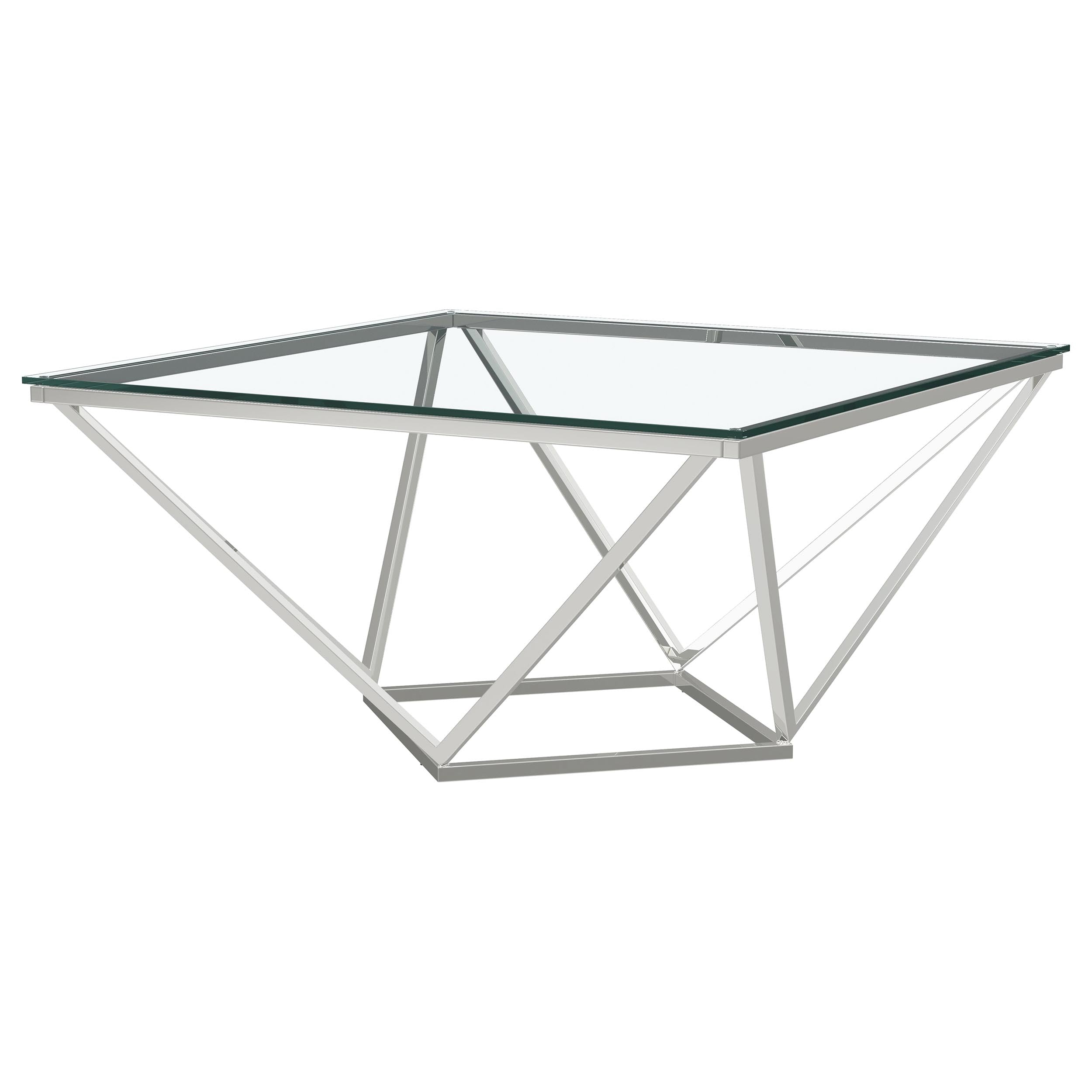 Brittania 2-piece Square Coffee and End Table Set Nickel