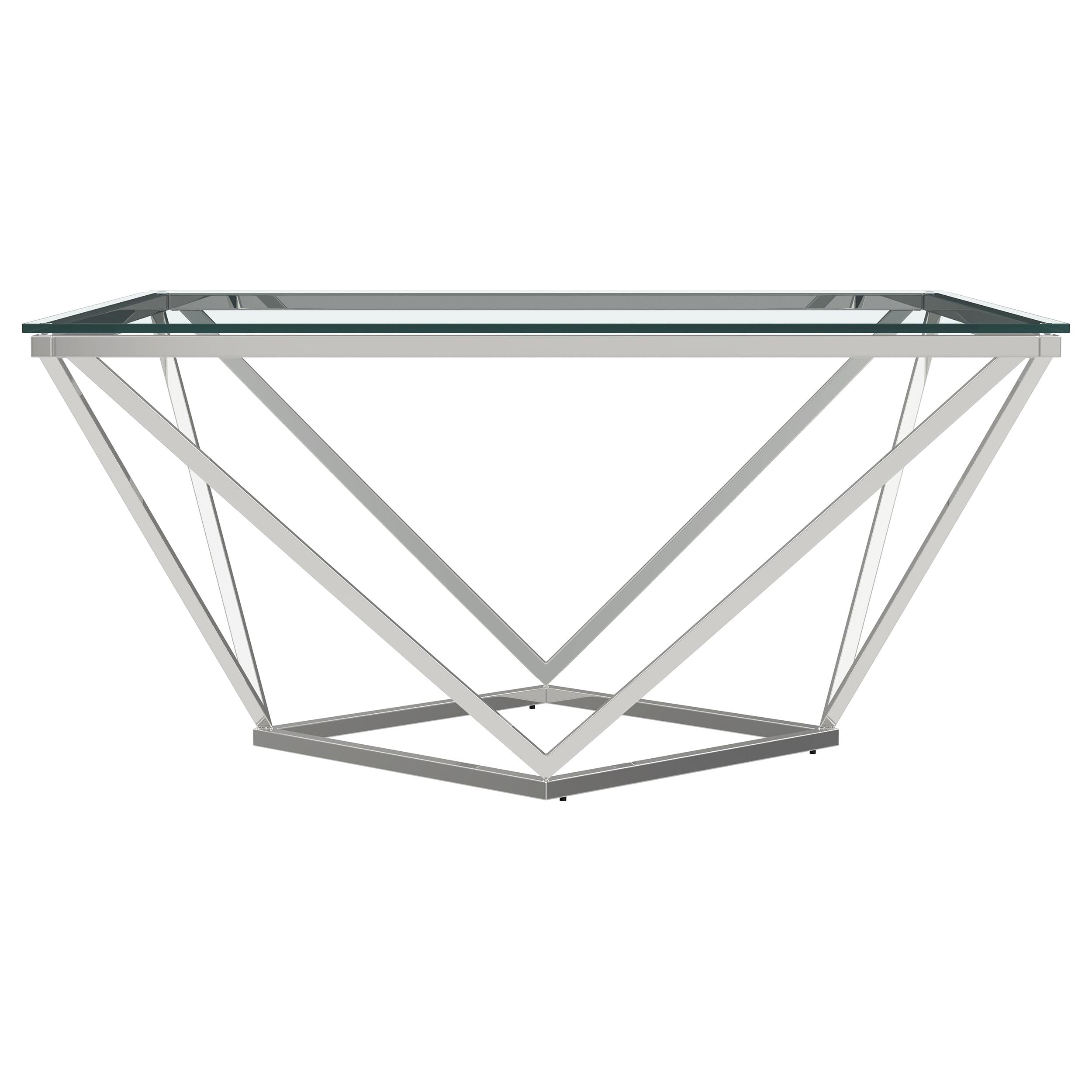 Brittania 2-piece Square Coffee and End Table Set Nickel