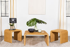 Best Furniture Outlet - Coaster - Cahya 3-piece Rattan Coffee and End Table Set Natural - 709818-S3