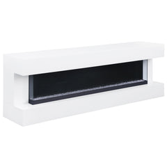 Best Furniture Outlet - Coaster - Vallerie 71-inch TV Stand with Visual Flame Box White - 710023