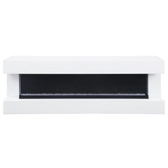 Vallerie 71-inch TV Stand with Visual Flame Box White