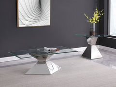 Best Furniture Outlet - Coaster - Jenny 2-piece Rectangular Coffee and End Table Set Chrome - 710208-S2