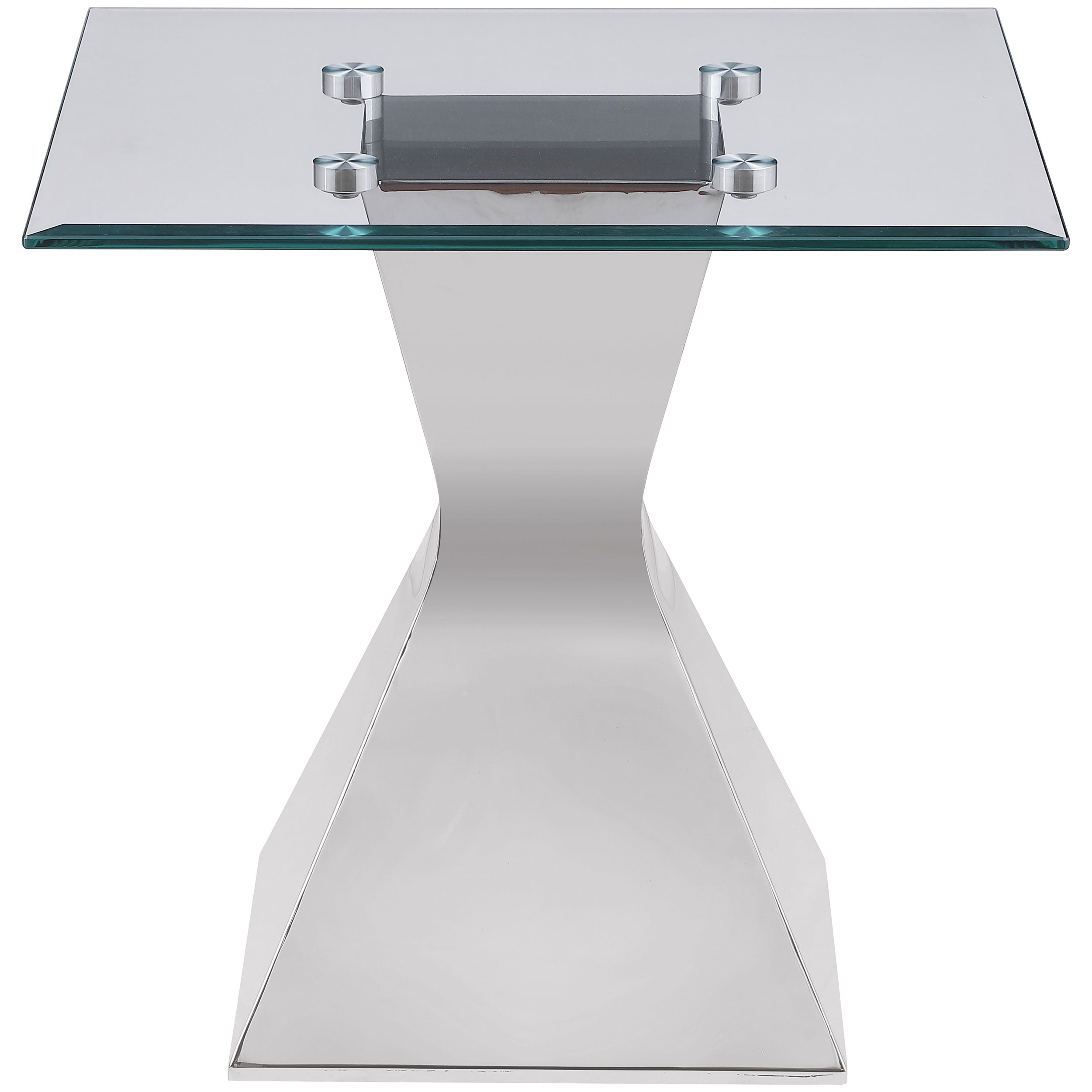 Jenny 2-piece Rectangular Coffee and End Table Set Chrome