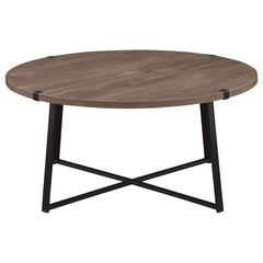 Marcus 3-piece Round Coffee and End Table Set Light Brown