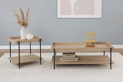 Best Furniture Outlet - Coaster - Fallon 2-piece Rectangular Coffee and End Table Set Natural - 710308-S2