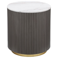 Jason 3-piece Round Marble Coffee and End Table Set White