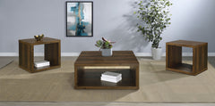 Best Furniture Outlet - Coaster - Frisco 3-piece Coffee and End Table Set Dark Pine - 710508-S3