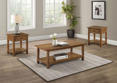 Best Furniture Outlet - Coaster - Payne 3-piece Coffee and 1-drawer End Table Set Brown - 710548-S3