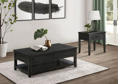 Best Furniture Outlet - Coaster - Concord 2-piece Coffee and End Table Set Distressed Java - 710578-S2