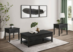 Best Furniture Outlet - Coaster - Concord 3-piece Coffee and End Table Set Distressed Java - 710578-S3
