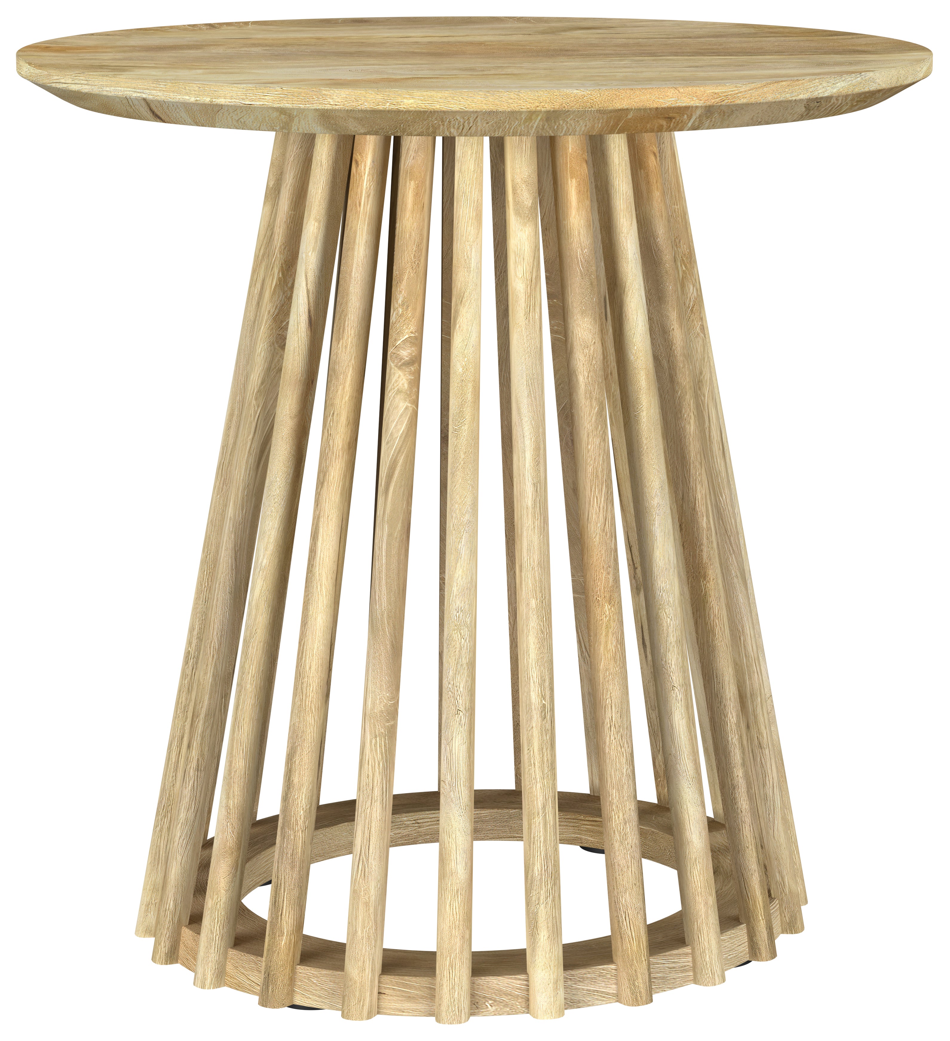 Best Furniture Outlet - Coaster - Touhy Round Solid Wood End Side Table Natural Mango - 710607