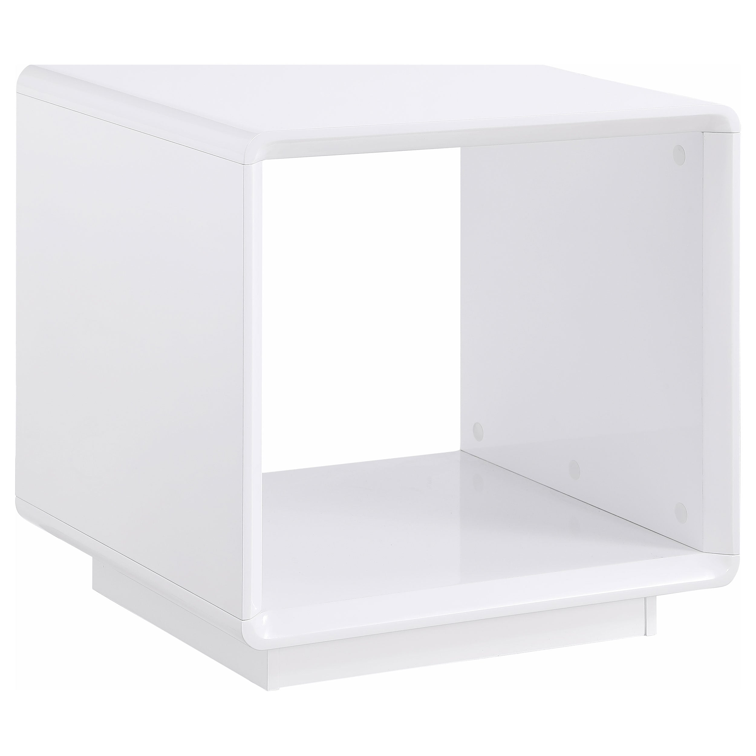 Best Furniture Outlet - Coaster - Paseo Square End Side Table White High Gloss - 710767