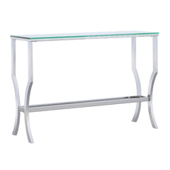 Best Furniture Outlet - Coaster - Saide Rectangular Glass Top Entryway Console Table Chrome - 720339