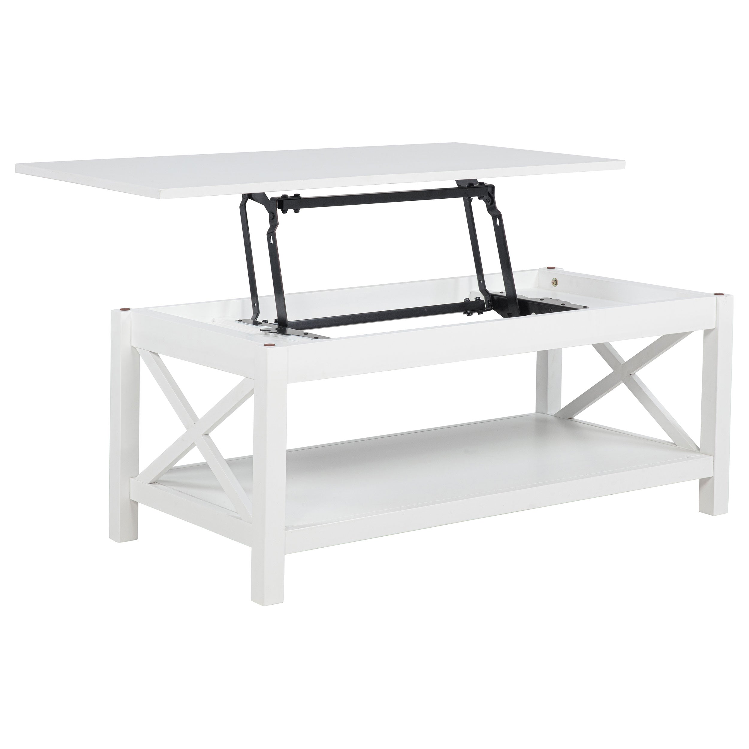 Best Furniture Outlet - Coaster - Skyview 44-inch Rectangular Lift Top Coffee Table White - 722088