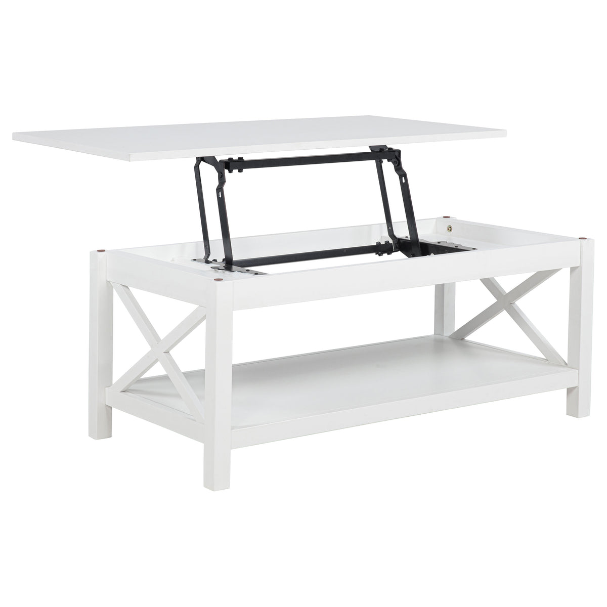 Best Furniture Outlet - Coaster - Skyview 44-inch Rectangular Lift Top Coffee Table White - 722088