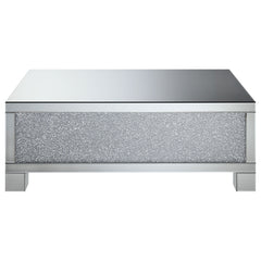Gillian 2-piece Mirrored Coffee and End Table Set Silver