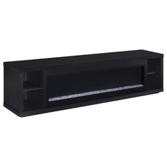 Best Furniture Outlet - Coaster - Deiter 79-inch TV Stand Fireplace Media Console Black - 722833