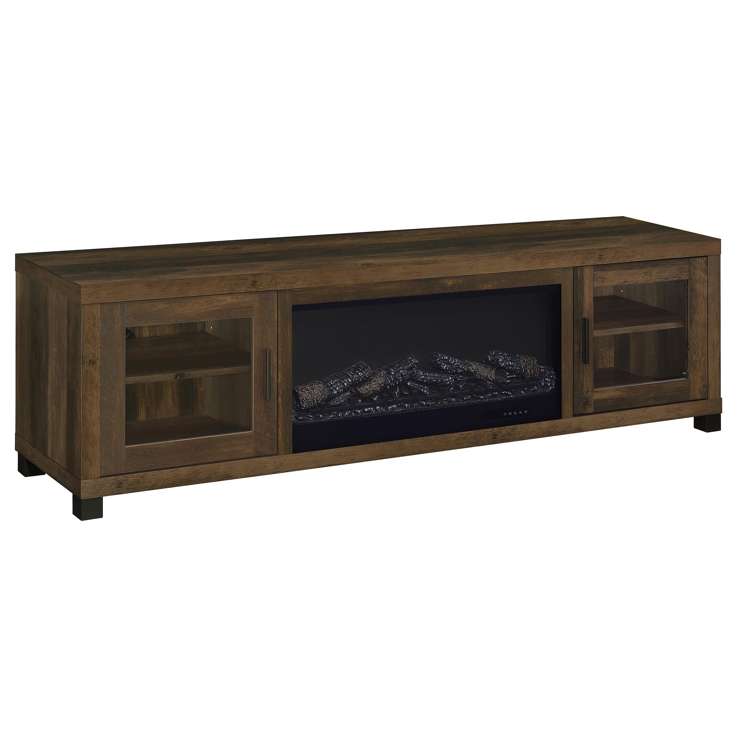 Best Furniture Outlet - Coaster - Havering 71-inch TV Stand Fireplace Media Console Dark Pine - 722873