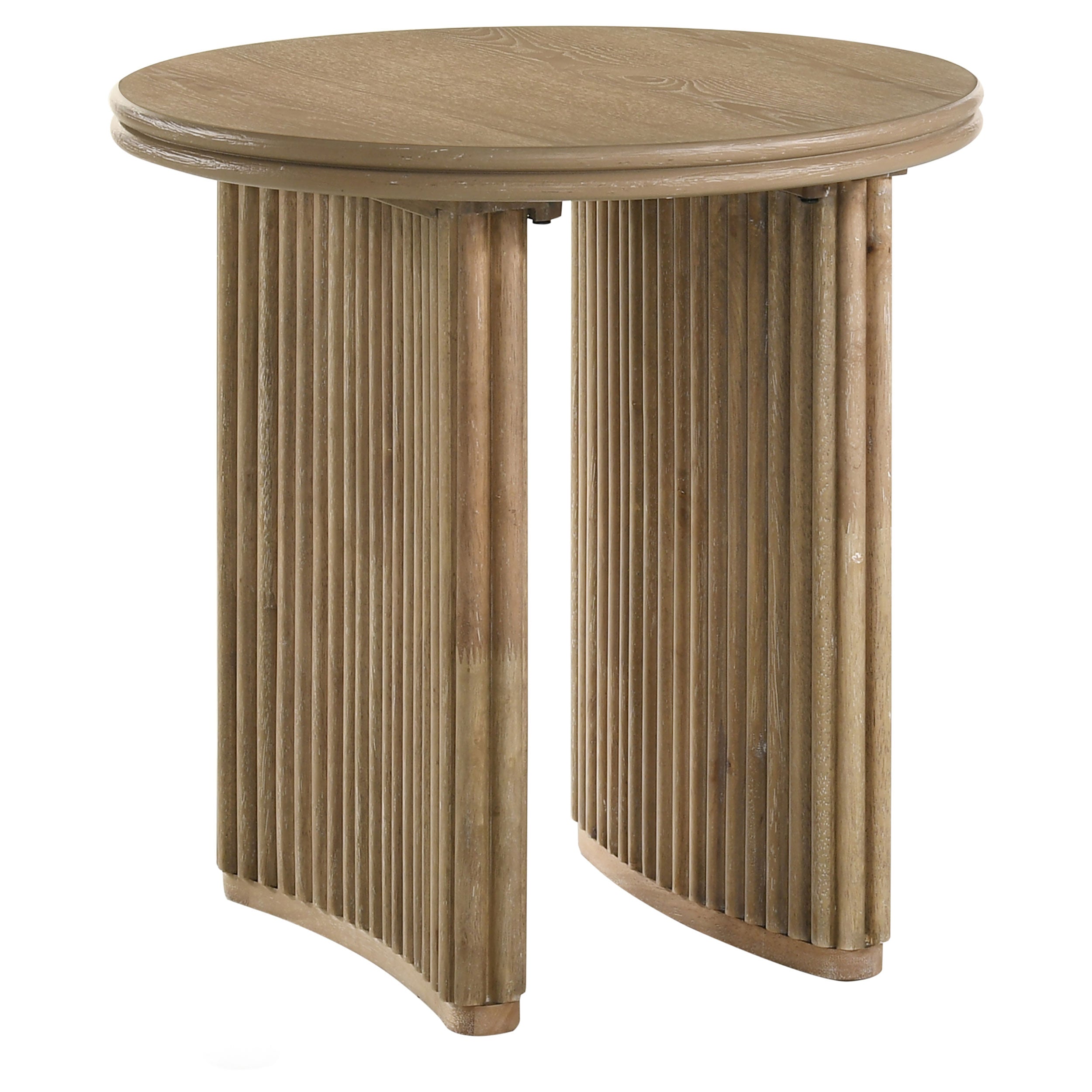 Best Furniture Outlet - Coaster - Adina Round Wood Side End Table Distressed Light Brown - 722937