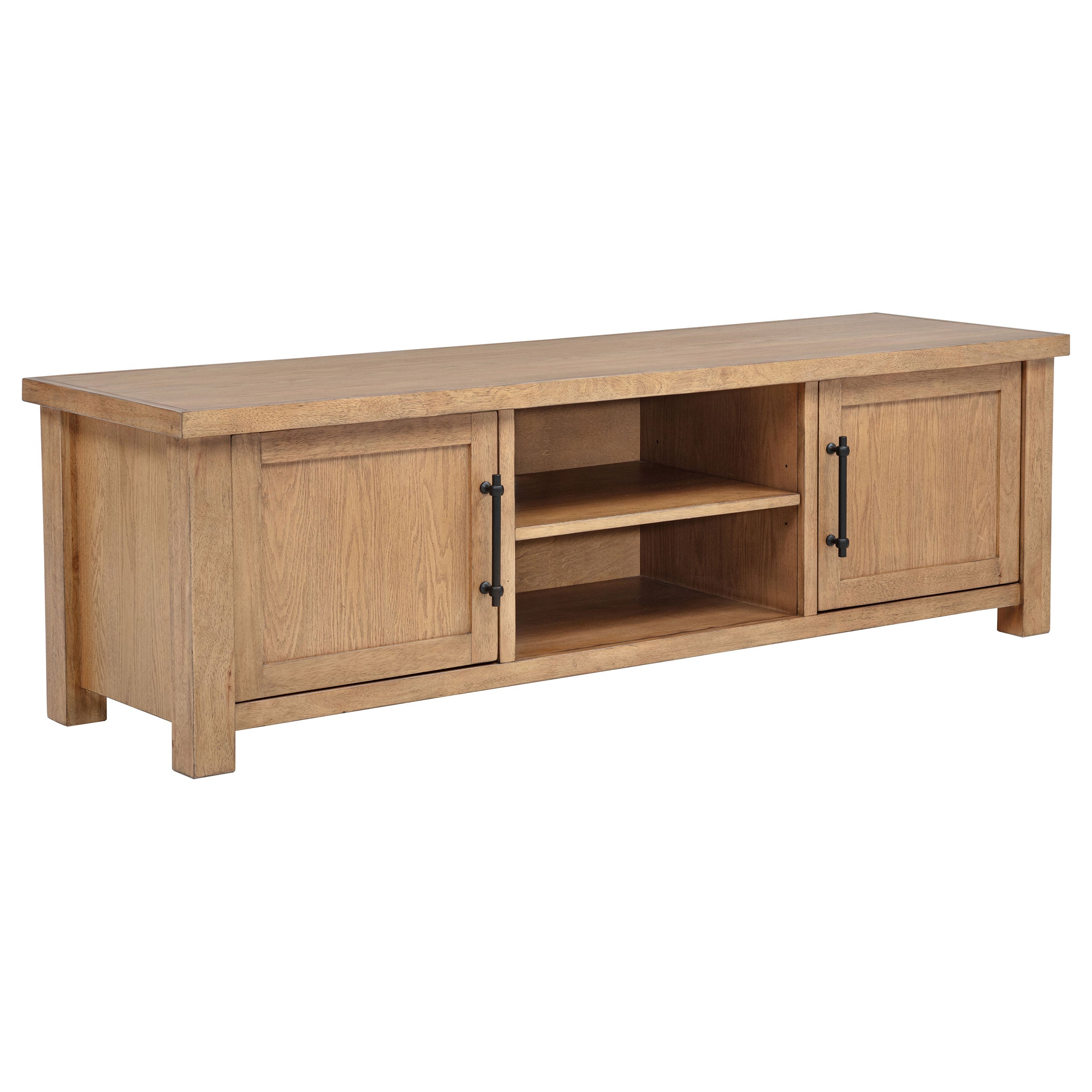 Best Furniture Outlet - Coaster - Beasley 2-Door 71-Inch Wood TV Stand Media Console Golden Oak - 723323