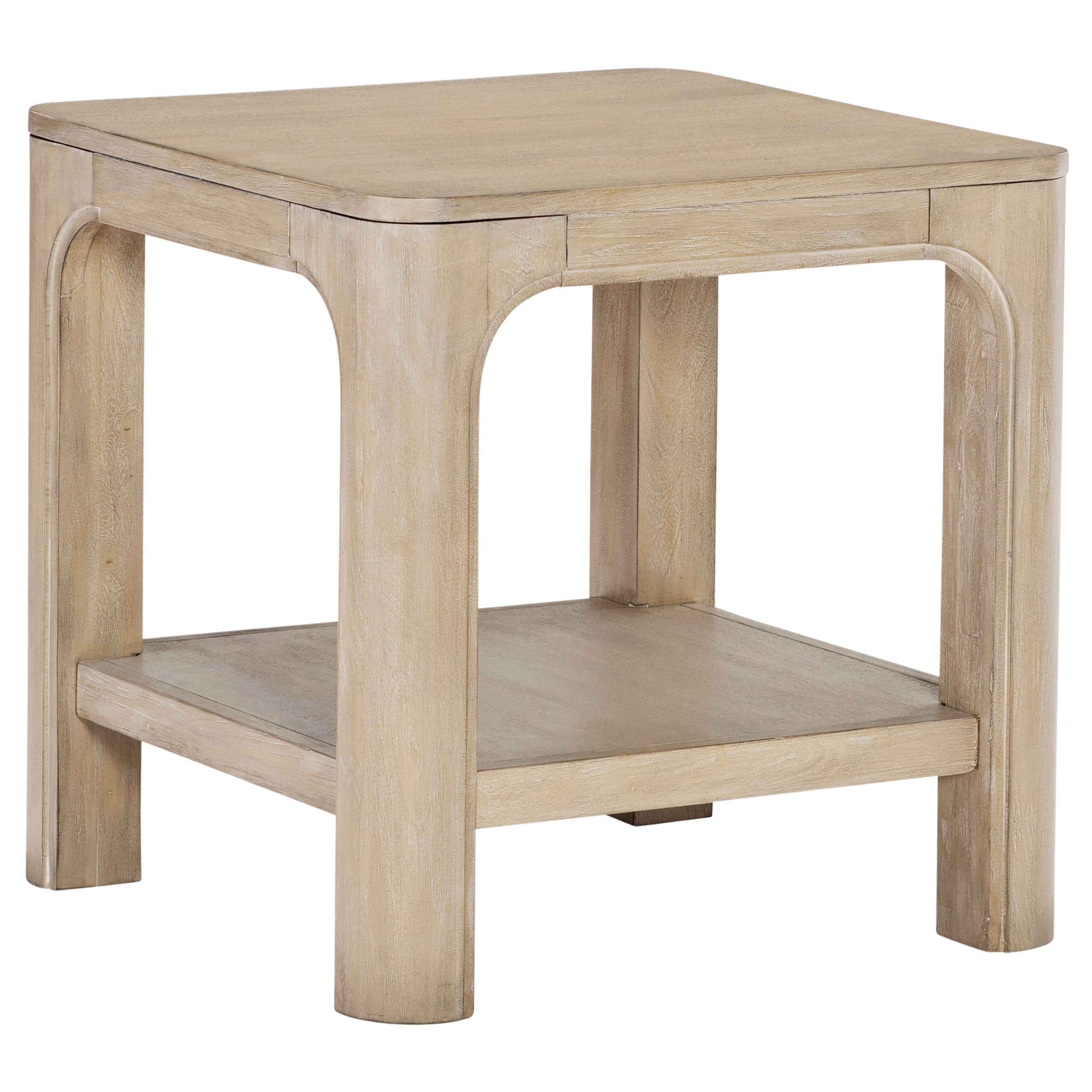Best Furniture Outlet - Coaster - Solano Square Wood Side End Table with Shelf Weathered Mango - 723487