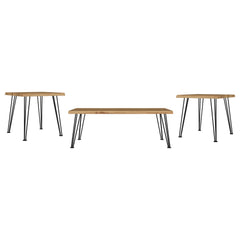 Zander 3-piece Rectangular Coffee and End Table Set Natural