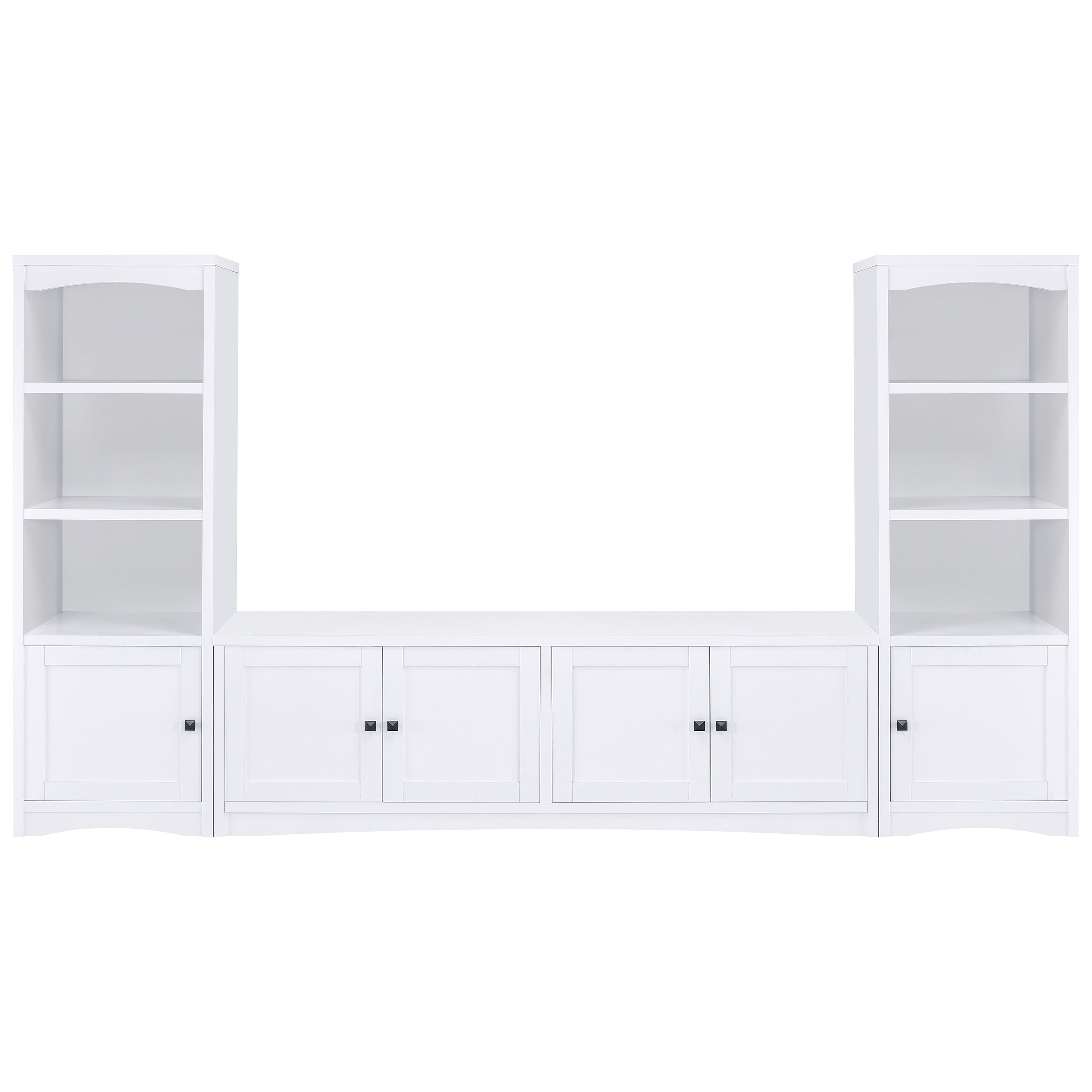 Laughlin 3-shelf Engineered Wood Media Tower White
